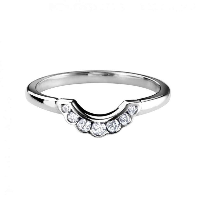 Frilly Channel Set shaped wedding ring - Hamilton & Lewis Jewellery