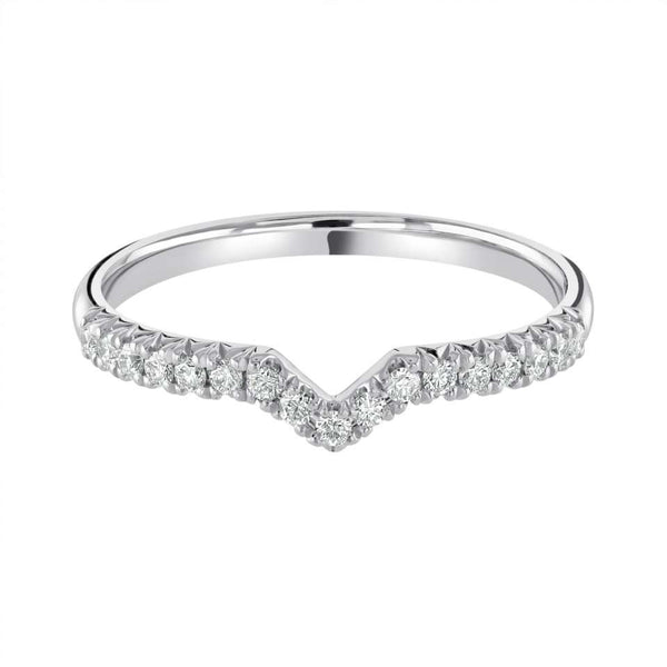 Fishtail Set shaped wedding ring - Hamilton & Lewis Jewellery
