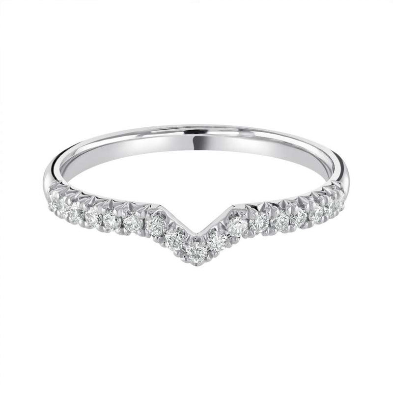 Fishtail Set shaped wedding ring - Hamilton & Lewis Jewellery