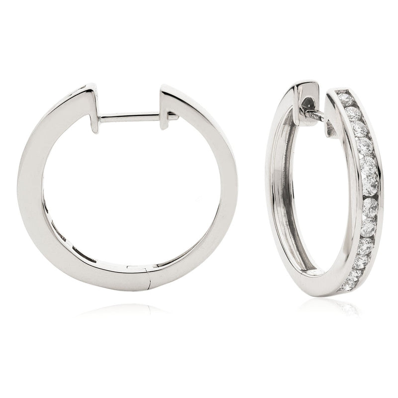 Diamond Hoop Earring Set 0.35ct - 0.50ct - Hamilton & Lewis Jewellery