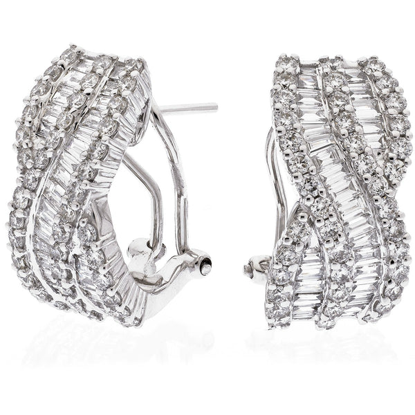 Diamond Hoop Earring Set 2.80ct - Hamilton & Lewis Jewellery