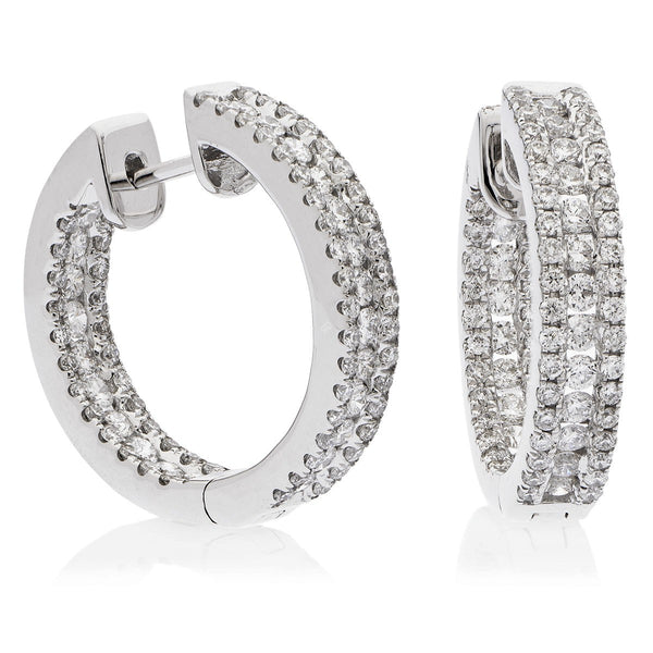 Diamond Hoop Earring Set 1.55ct - Hamilton & Lewis Jewellery