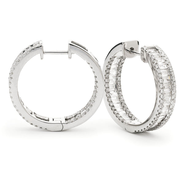 Diamond Hoop Earring Set 1.40ct - 2.65ct - Hamilton & Lewis Jewellery
