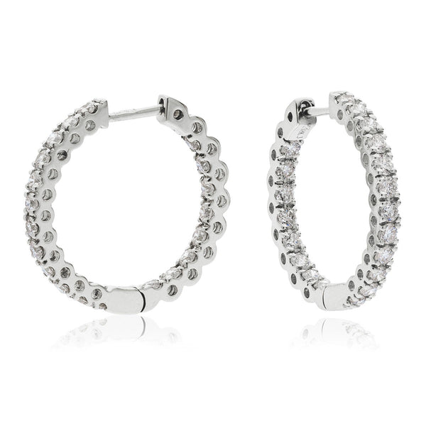 Diamond Hoop Earring Set 1.00ct - Hamilton & Lewis Jewellery