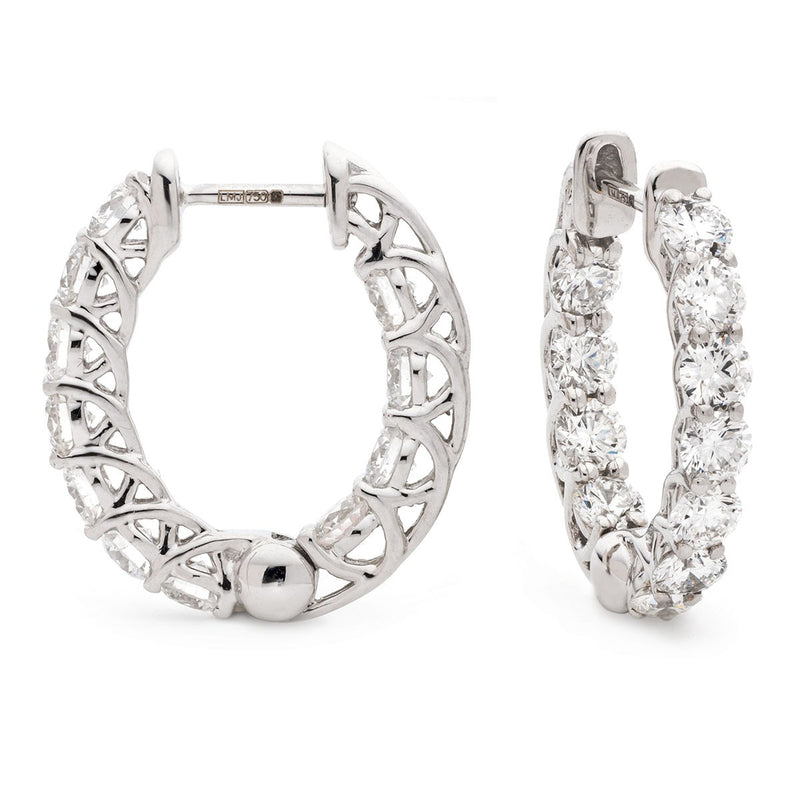 Diamond Hoop Earring Set 1.50ct - 2.50ct - Hamilton & Lewis Jewellery