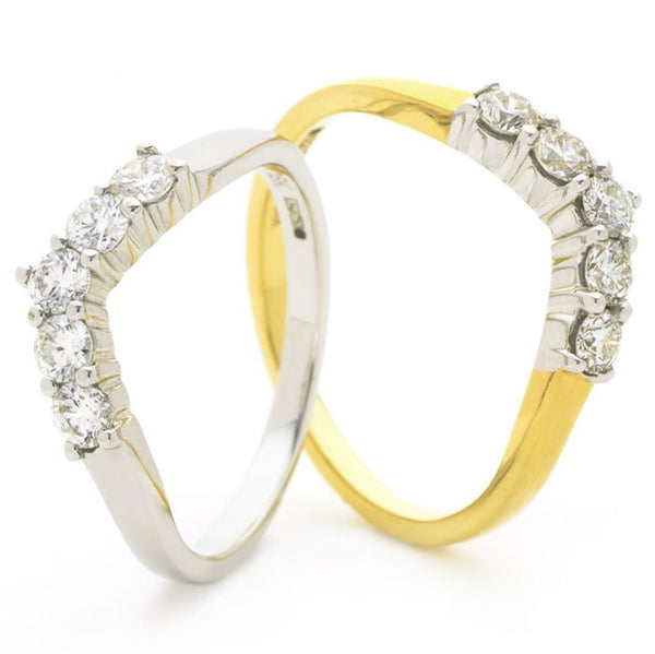 Wishbone Shaped Wedding Ring 0.45ct - Hamilton & Lewis Jewellery